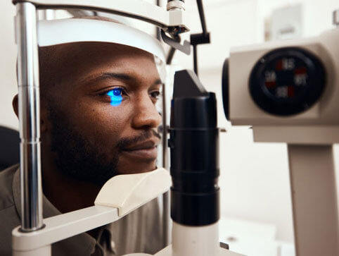 Man getting eyes examined at Lasik of Nevada