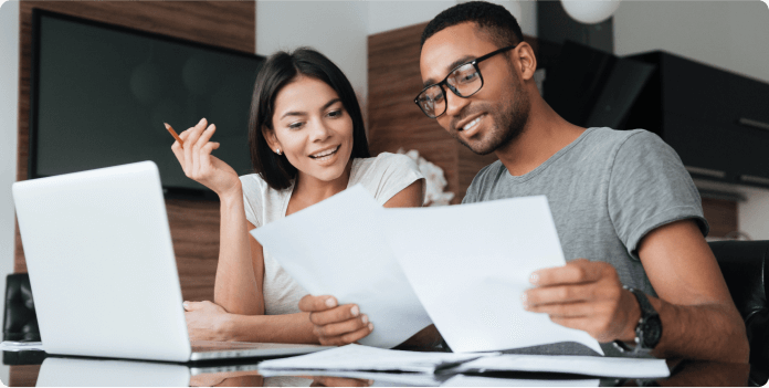 couple happy financing